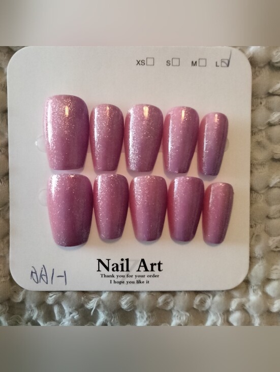 Nail Art Other - Nail Art Ombre Shimmer Mauve Press-On Nails Size Large